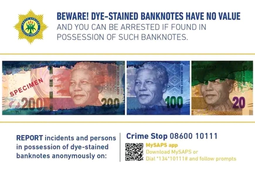 ????Never accept stained bank notes